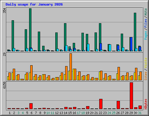 Daily usage for January 2026