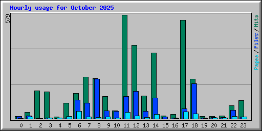 Hourly usage for October 2025