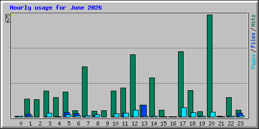 Hourly usage for June 2026