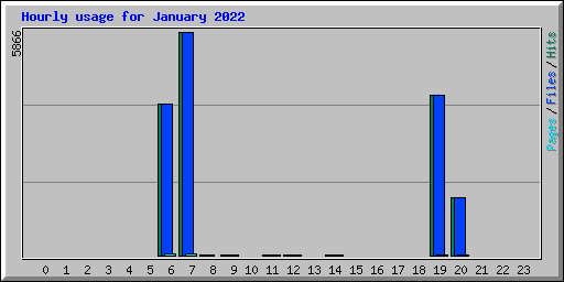 Hourly usage for January 2022